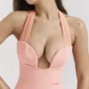 Gianina Sorbet Crepe Halter Maxi-kjoler