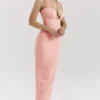 Gianina Sorbet Crepe Halter Maxi-kjoler