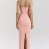 Gianina Sorbet Crepe Halter Maxi-kjoler