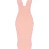 Gianina Sorbet Crepe Halter Maxi-kjoler