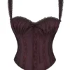 Gini Rich Brown Lace Back Korsetter