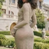 Giovanna Stone blomstret blonder-maxidress