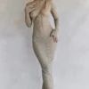 Giovanna Stone blomstret blonder-maxidress