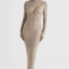 Giovanna Stone blomstret blonder-maxidress