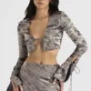Giulia Pewter Shimmer Velvet Satin Topper