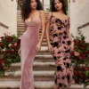 Graciela Dusty Pink Devore Topper