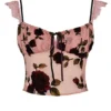Graciela Dusty Pink Devore Topper