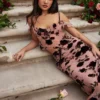 Graciela Dusty Pink Devore Topper