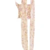 Hallie Honeyflower Print Strapless Korsetter With Skjerf