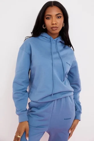 Halo Azure Oversized-hettegenser med bomullsfleece på baksiden