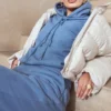Halo Azure Oversized-hettegenser med bomullsfleece på baksiden