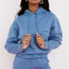Halo Azure Oversized-hettegenser med bomullsfleece på baksiden