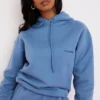 Halo Azure Oversized-hettegenser med bomullsfleece på baksiden