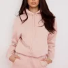 Halo Blush Oversized hettegenser med bomullsfleece på baksiden