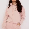 Halo Blush Oversized hettegenser med bomullsfleece på baksiden