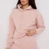 Halo Blush Oversized hettegenser med bomullsfleece på baksiden