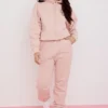 Halo Blush Oversized hettegenser med bomullsfleece på baksiden
