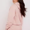 Halo Blush Oversized hettegenser med bomullsfleece på baksiden