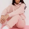 Halo Blush Oversized hettegenser med bomullsfleece på baksiden