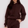Halo Chocolate Oversized hettegenser med fleece på baksiden