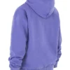 Halo lilla bomullsfleece-oversized hettegenser