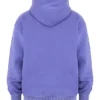 Halo lilla bomullsfleece-oversized hettegenser