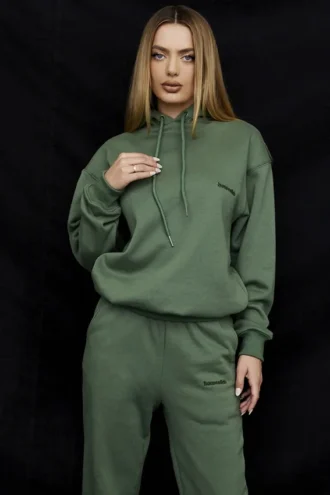 Halo Moss Oversized hettegenser med fleece på baksiden