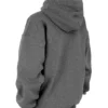 Halo mørkegrå bomullsfleece-oversized hettegenser