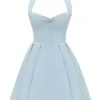 Harriet Bluebell bomulls-halterneck-minikjole