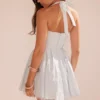 Harriet Bluebell bomulls-halterneck-minikjole
