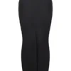Hart svart twill-maxiskjørt