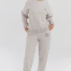 Haze Cloud bomullsfleece-Sweatshirt med rund hals
