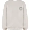 Haze Cloud bomullsfleece-Sweatshirt med rund hals