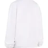 Haze hvit sweatshirt med rund hals