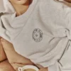 Haze lysegrå melert sweatshirt med rund hals