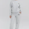Haze lysegrå melert sweatshirt med rund hals