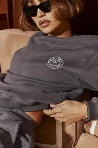 Haze Slate-sweatshirt med rund hals