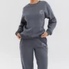 Haze Slate-sweatshirt med rund hals