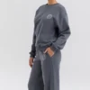Haze Slate-sweatshirt med rund hals