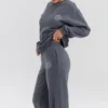 Haze Slate-sweatshirt med rund hals