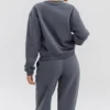 Haze Slate-sweatshirt med rund hals