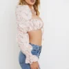Henrietta rosa blomstret bralette-topper