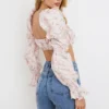 Henrietta rosa blomstret bralette-topper