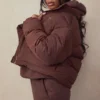 Hero Chocolate Oversized C-formet pufferjakke