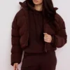 Hero Chocolate Oversized C-formet pufferjakke