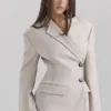 Hudson Beige Hourglass Blazere