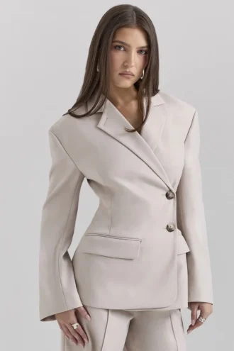 Hudson Beige Hourglass Blazere
