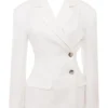 Hudson hvit blazer med timeglassform