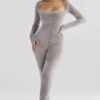Isis Mink Jumpsuit i tykk chenille til hjemmebruk