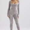 Isis Mink Jumpsuit i tykk chenille til hjemmebruk